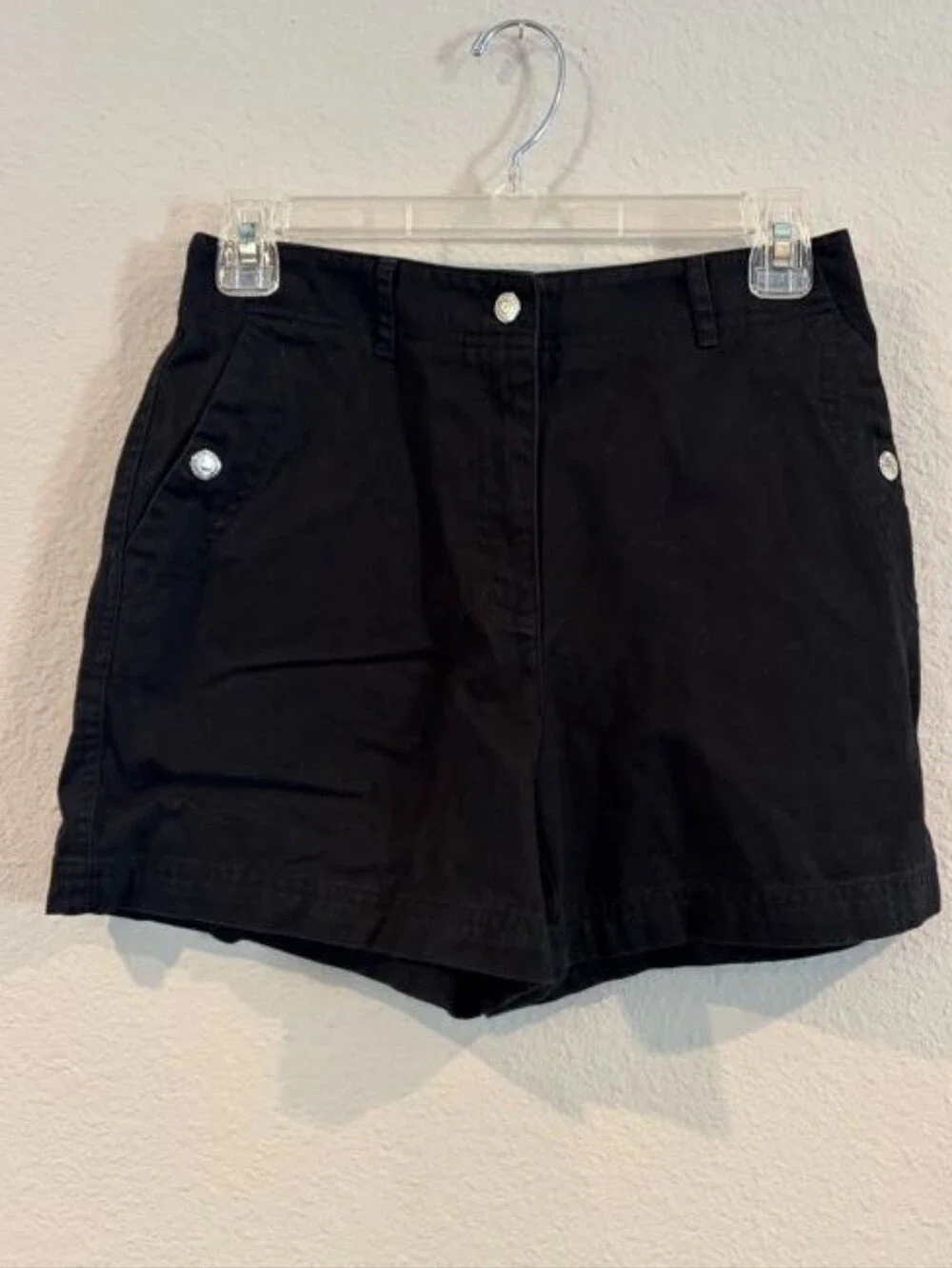 Lauren Ralph Lauren Womens Classic Casual Black High Waist 100% Cotton Shorts 4P